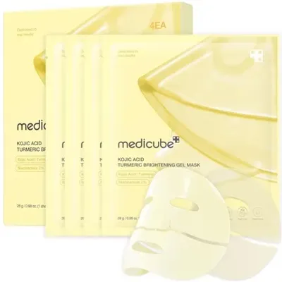 Medicube Kojic Acid Turmeric Brightening Gel Mask Pack 4 x 28g